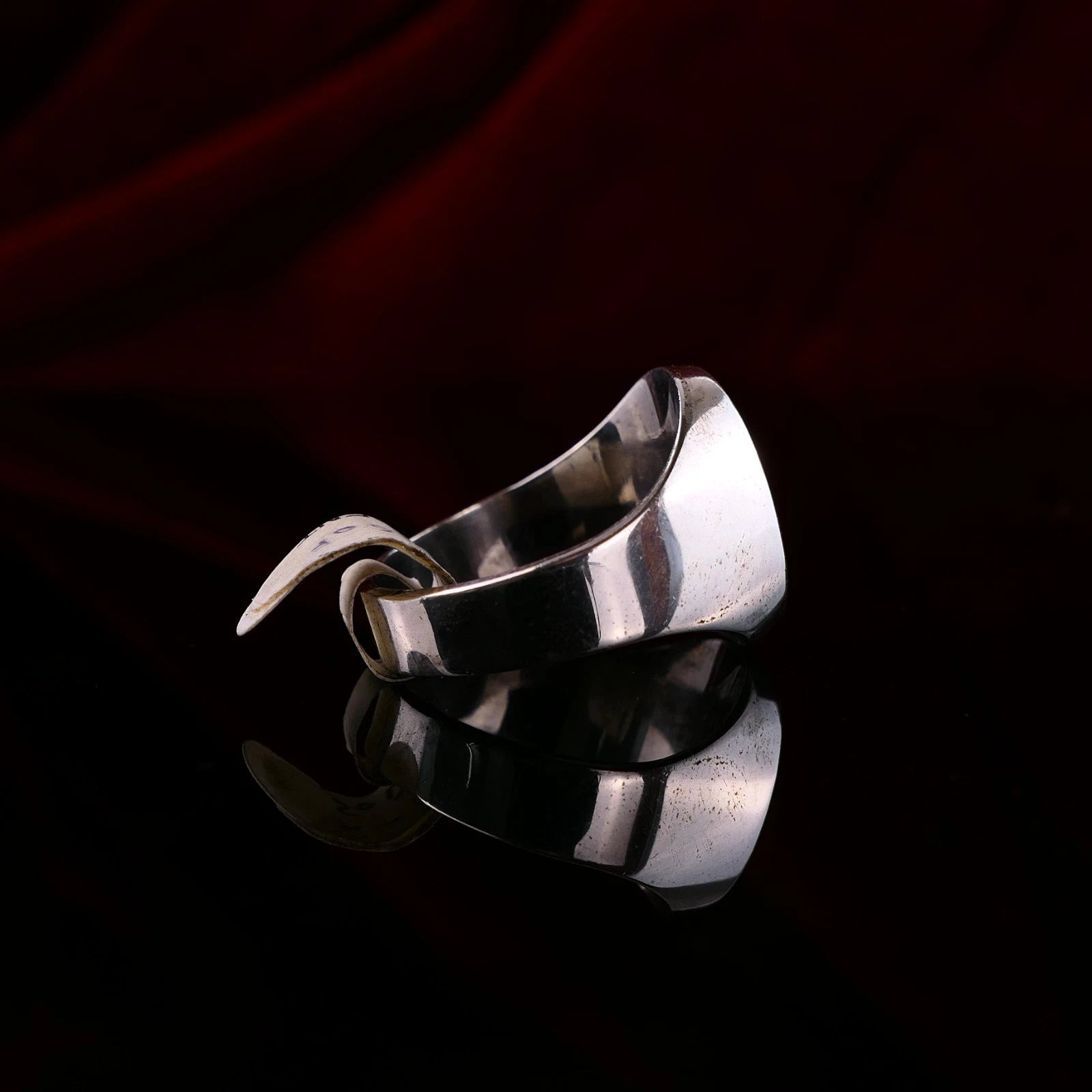 Vintage Monogrammring - Siegelring Initialen MM Silberring mind. 800 Silber RG 63 (20,0 mm Ø) Vintage aus Frankreich