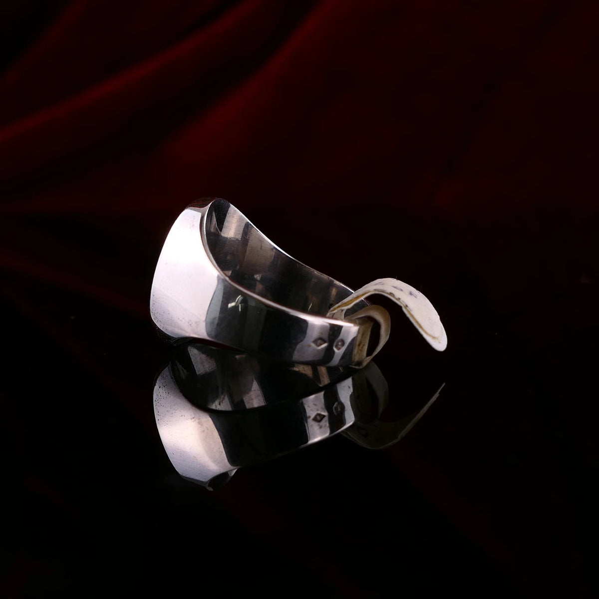 Vintage Monogrammring - Siegelring Initialen MM Silberring mind. 800 Silber RG 63 (20,0 mm Ø) Vintage aus Frankreich