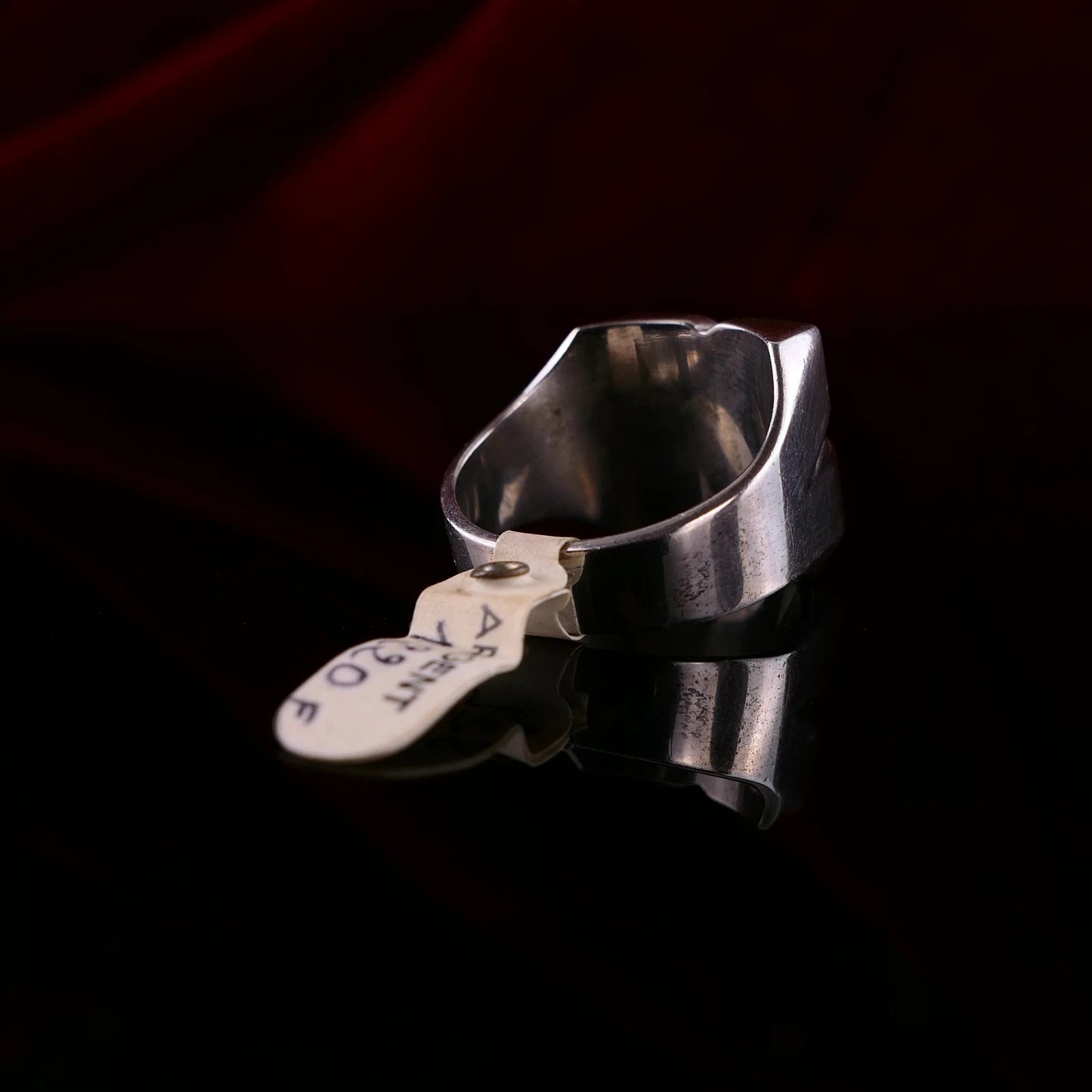 Vintage Monogrammring - Siegelring Initialen ML / MJ Silberring mind. 800 Silber RG 63 (20,0 mm Ø) Vintage aus Frankreich