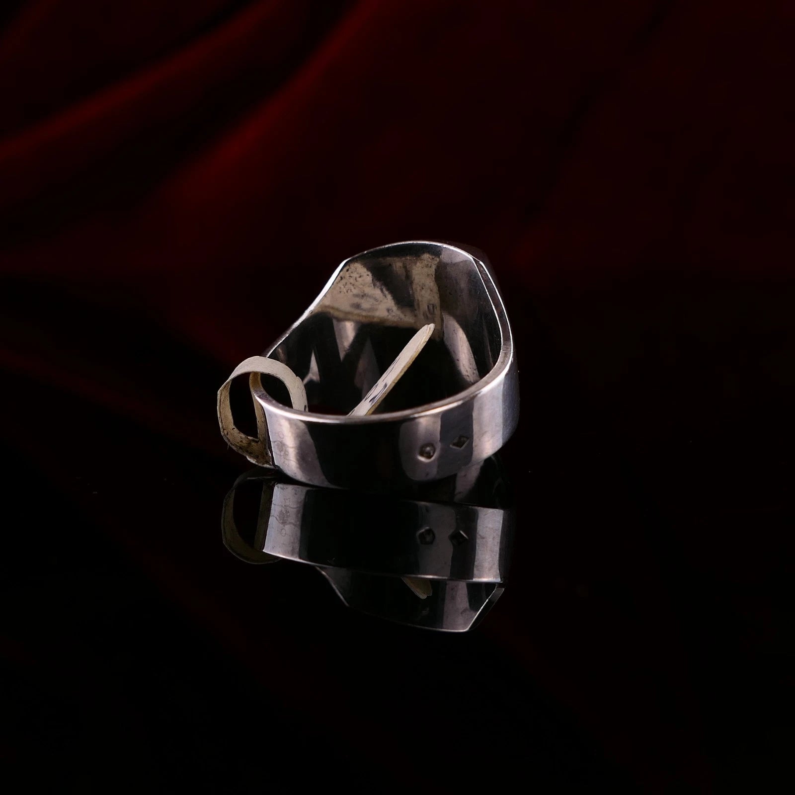 Vintage Monogrammring - Siegelring Initialen PN / NP Silberring mind. 800 Silber RG 61 (19,4 mm Ø) Vintage aus Frankreich