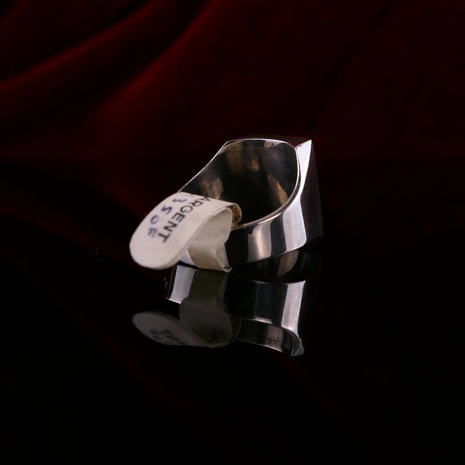 Vintage Monogrammring - Siegelring Initialen FD / DF Silberring mind. 800 Silber RG 66 (21,0 mm Ø) Vintage aus Frankreich