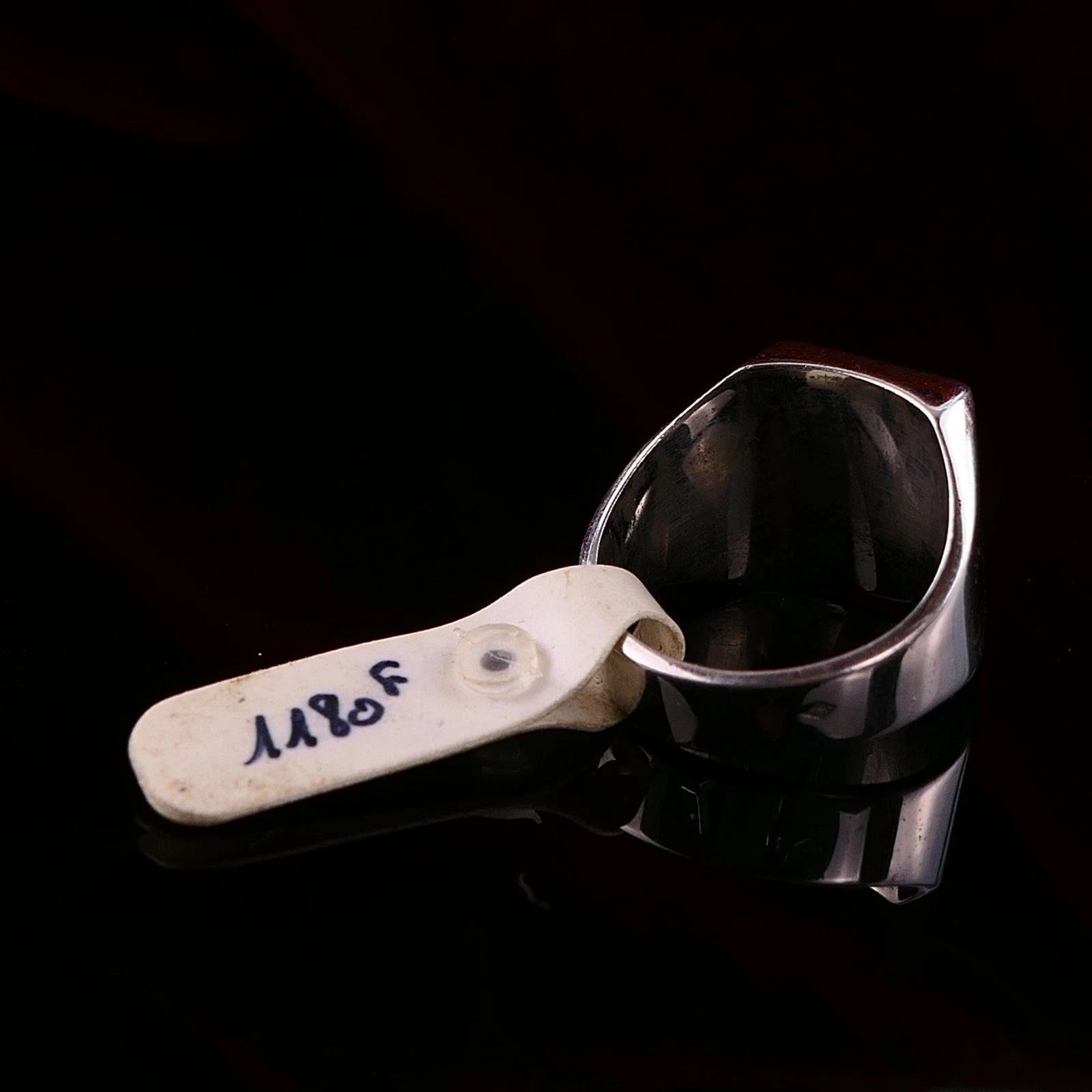 Vintage Monogrammring - Siegelring Initiale Buchstabe H Silberring mind. 800 Silber RG 54 (17,2 mm Ø) Vintage aus Frankreich
