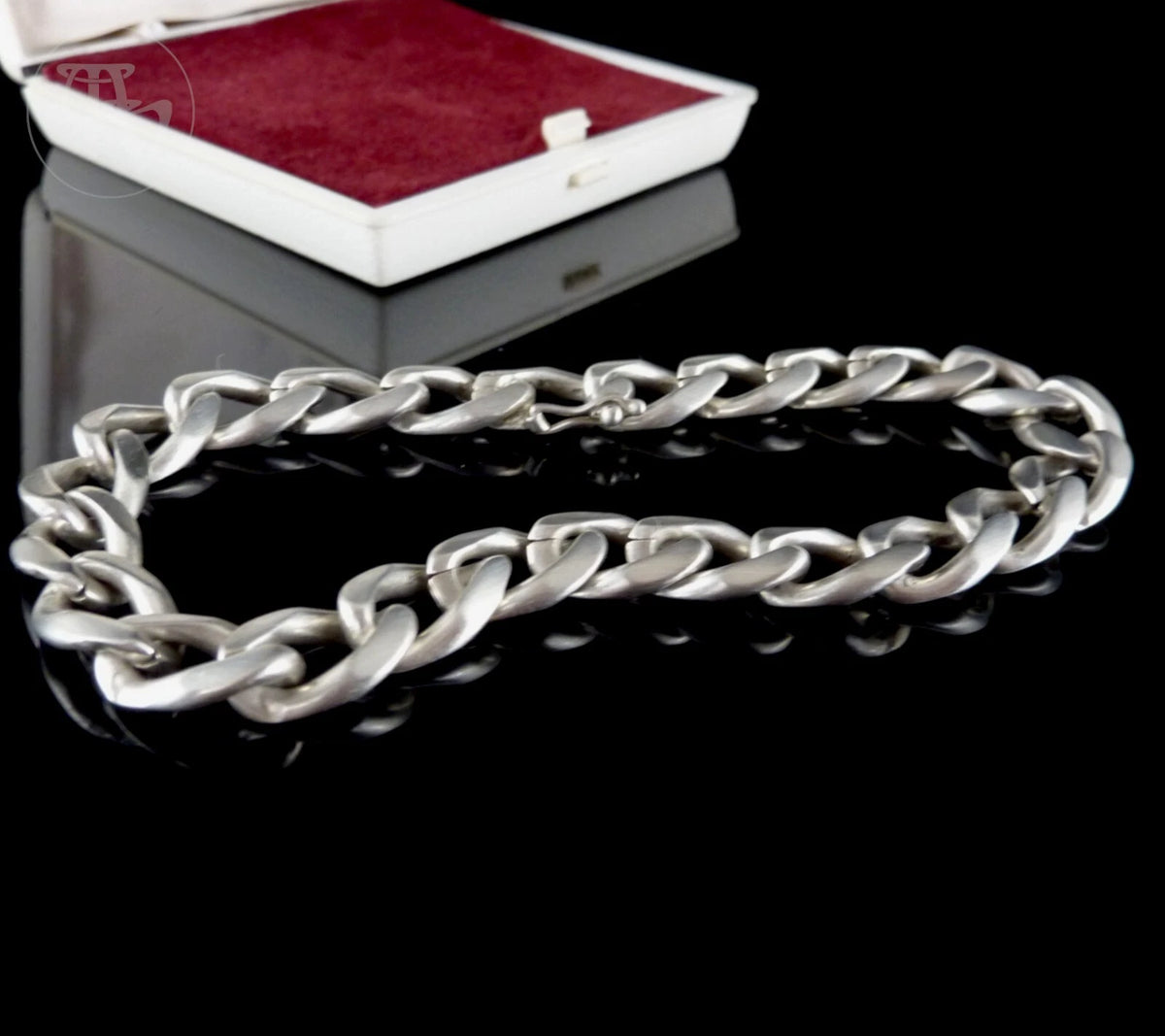 Vintage Armband - Massives Panzerarmband Silberarmband für Herren oder Damen aus 835 Silber 23,0cm