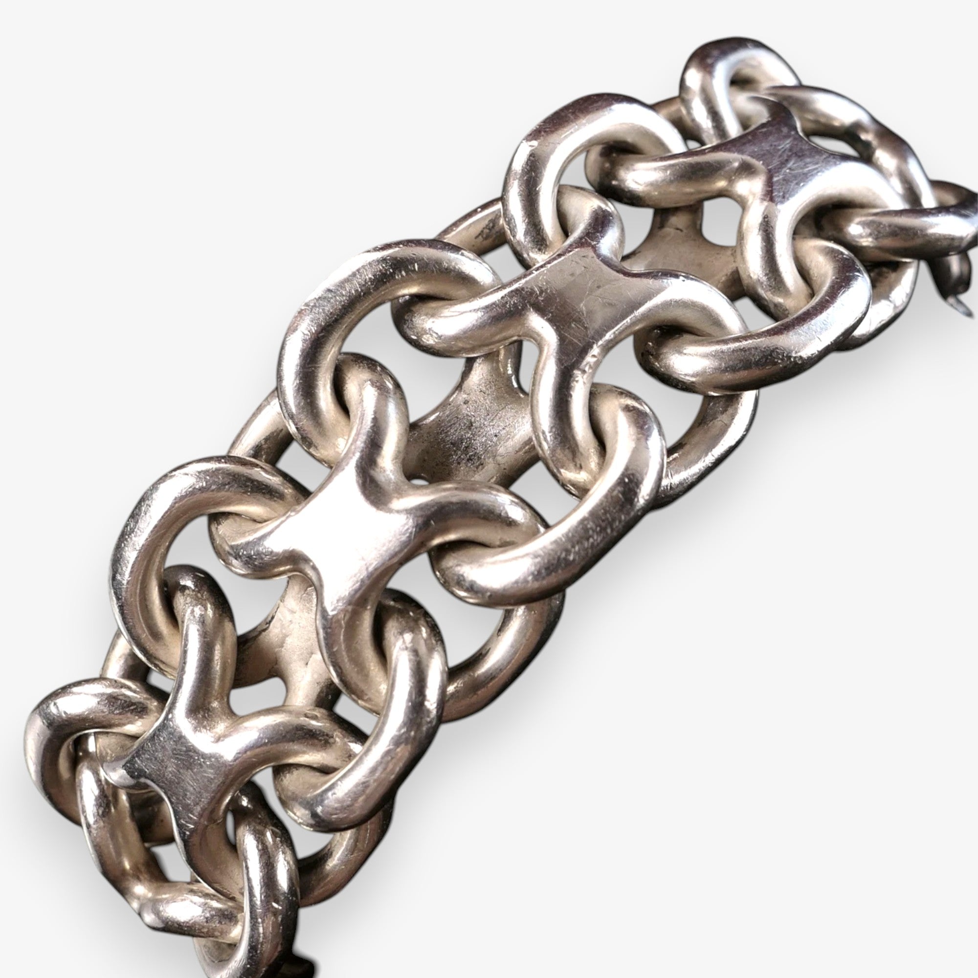 Massives Panzerarmband Silberarmband 925 Silber Länge 20,5cm Gewicht: 179g - Cuban Link Bracelet