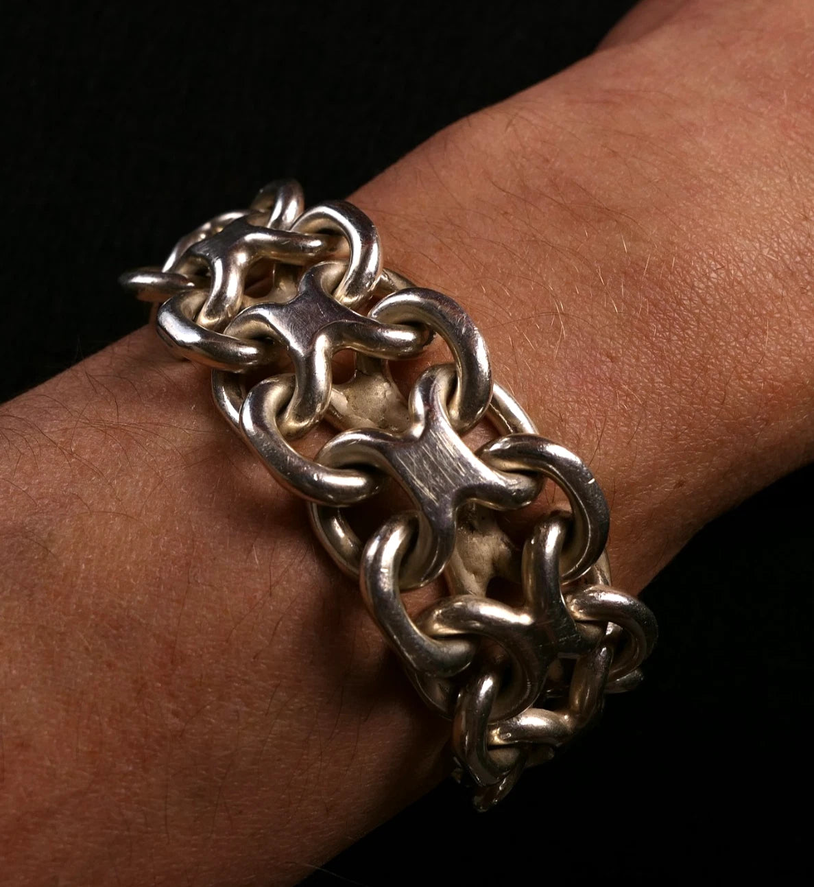 Massives Panzerarmband Silberarmband 925 Silber Länge 20,5cm Gewicht: 179g - Cuban Link Bracelet