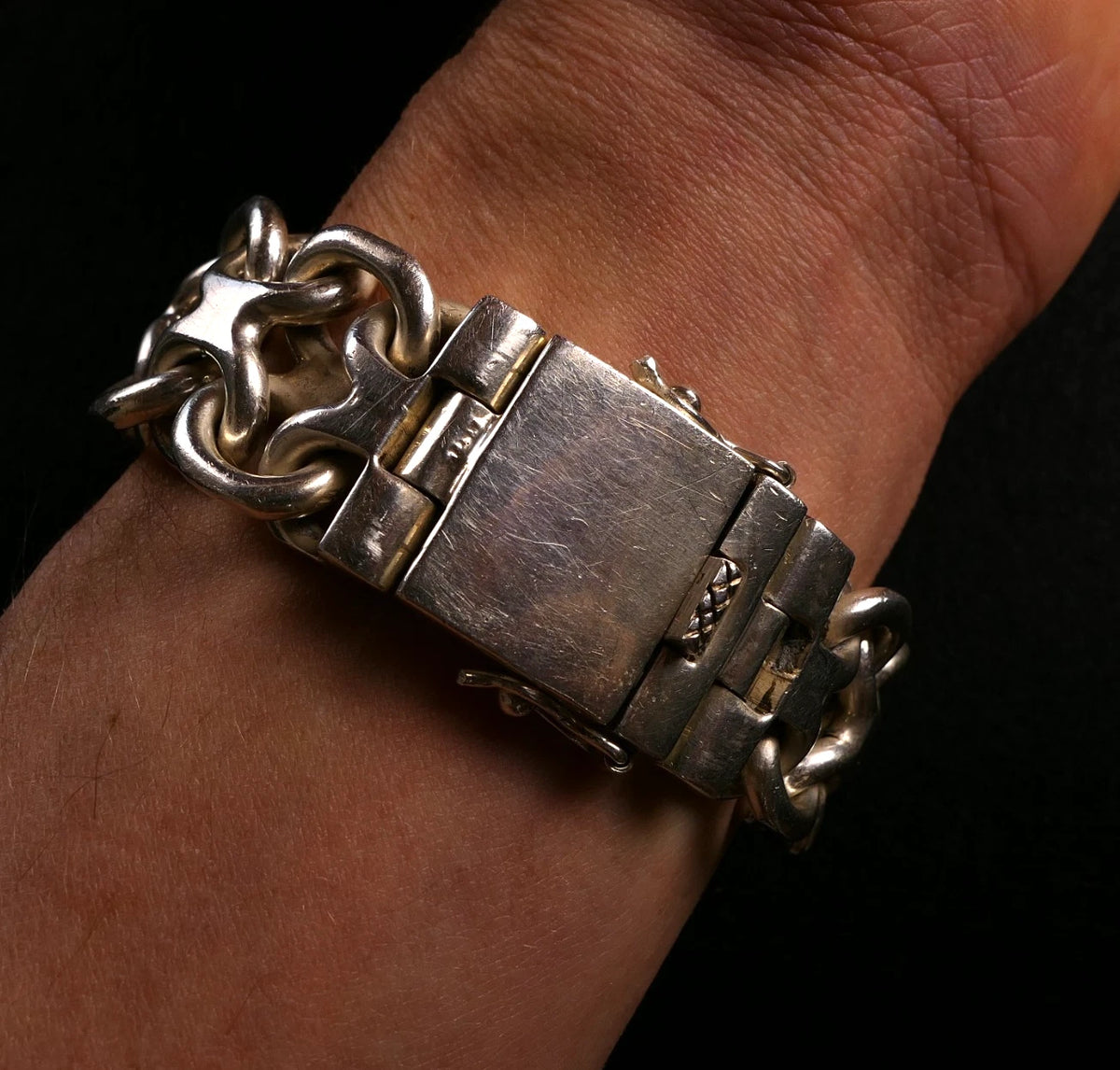 Massives Panzerarmband Silberarmband 925 Silber Länge 20,5cm Gewicht: 179g - Cuban Link Bracelet