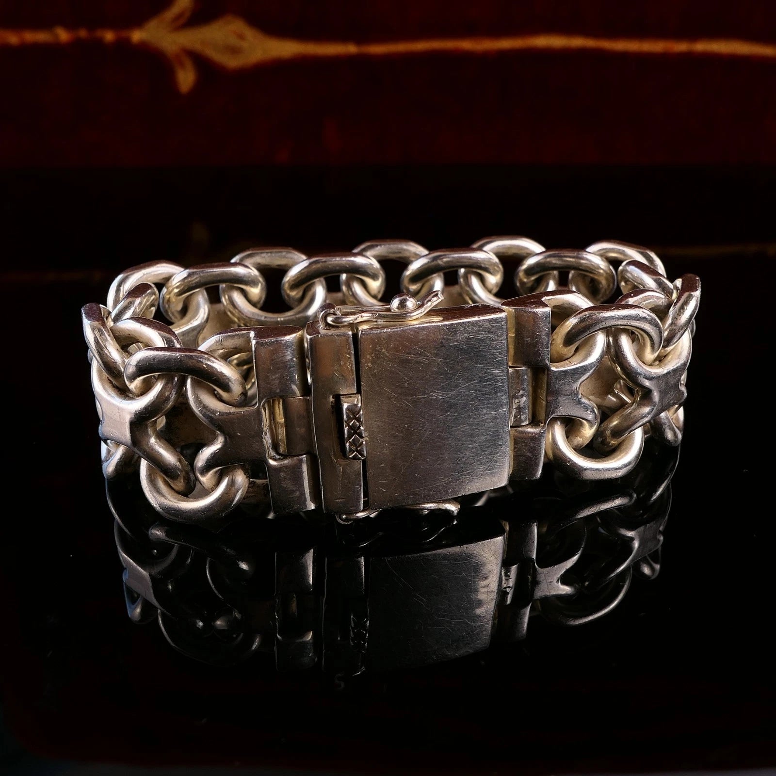 Massives Panzerarmband Silberarmband 925 Silber Länge 20,5cm Gewicht: 179g - Cuban Link Bracelet