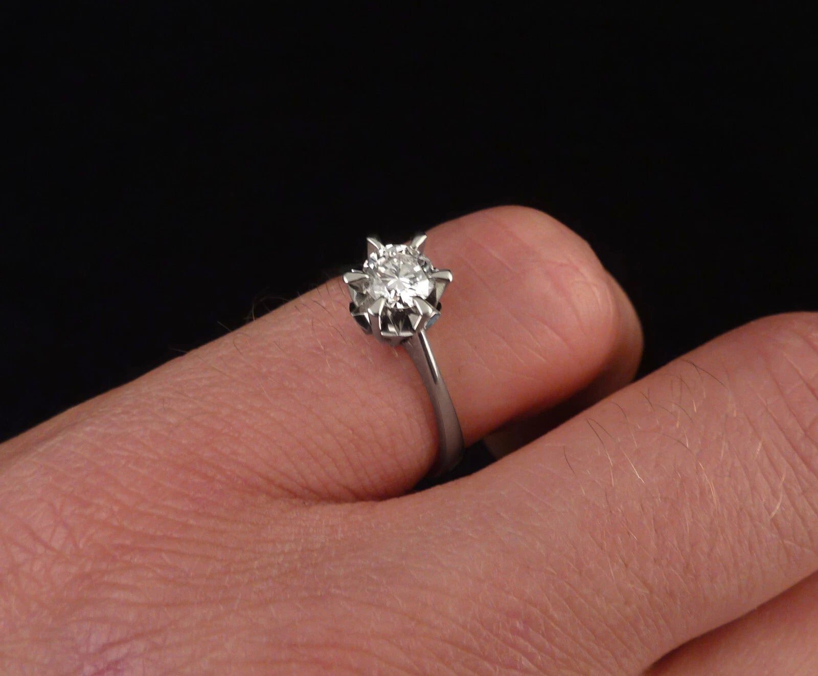 0,50ct(Si) Diamantring aus 750er 18kt Weißgold Gr. 55 17,5mm Damen Weißgoldring Brillantring