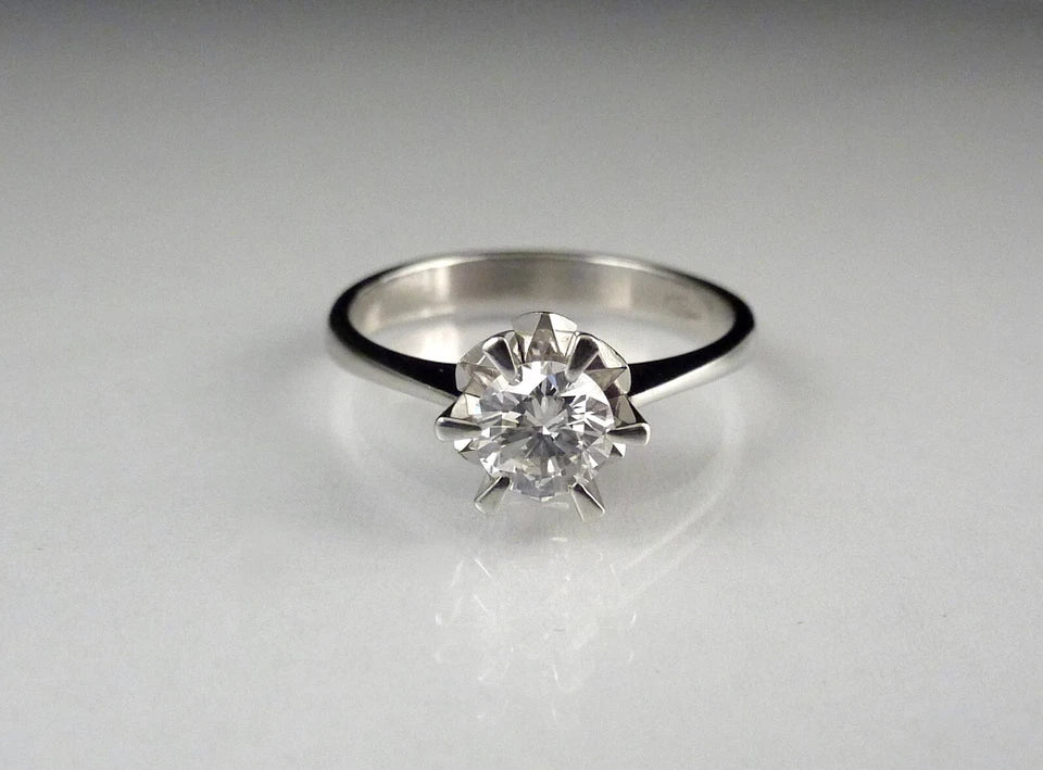 0,50ct(Si) Diamantring aus 750er 18kt Weißgold Gr. 55 17,5mm Damen Weißgoldring Brillantring