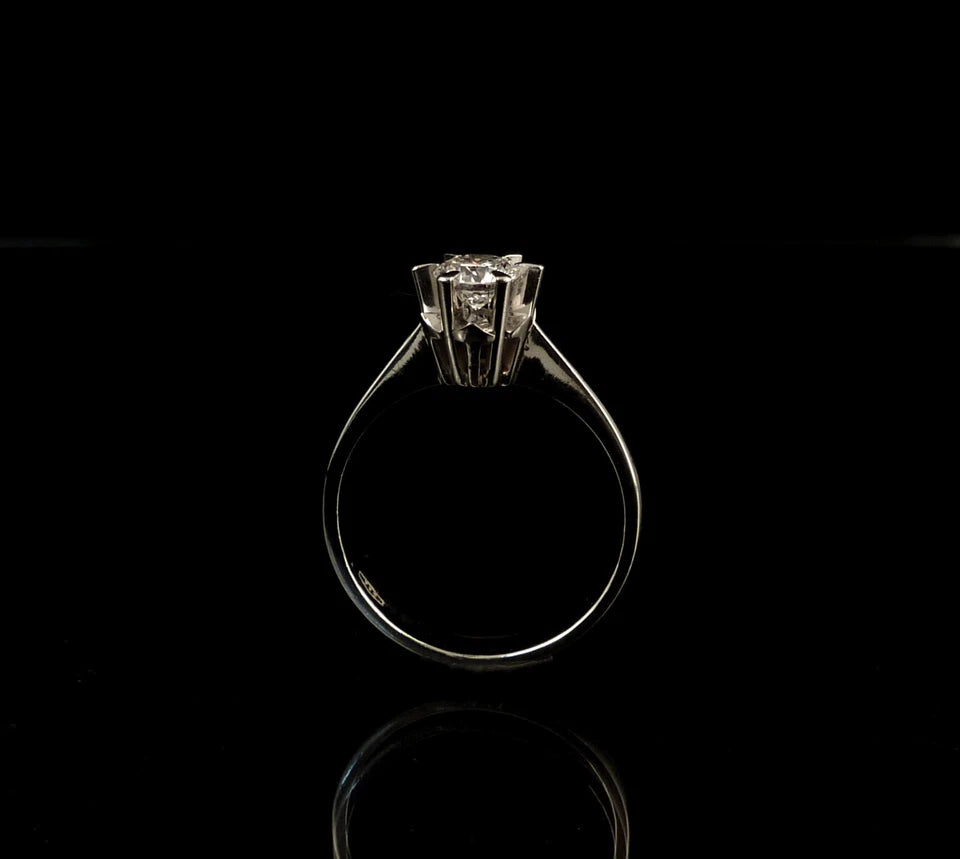 0,50ct(Si) Diamantring aus 750er 18kt Weißgold Gr. 55 17,5mm Damen Weißgoldring Brillantring