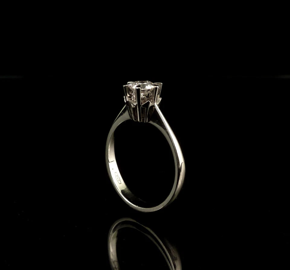 0,50ct(Si) Diamantring aus 750er 18kt Weißgold Gr. 55 17,5mm Damen Weißgoldring Brillantring