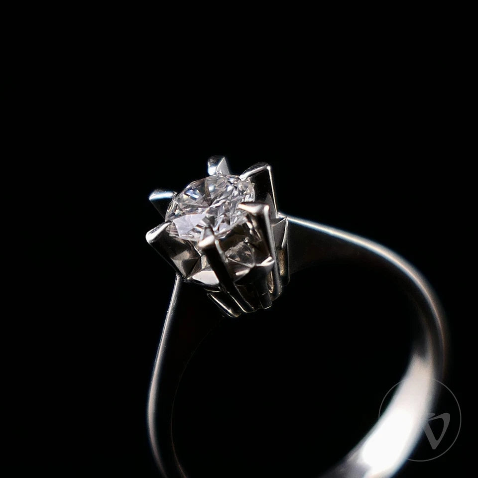 0,50ct(Si) Diamantring aus 750er 18kt Weißgold Gr. 55 17,5mm Damen Weißgoldring Brillantring