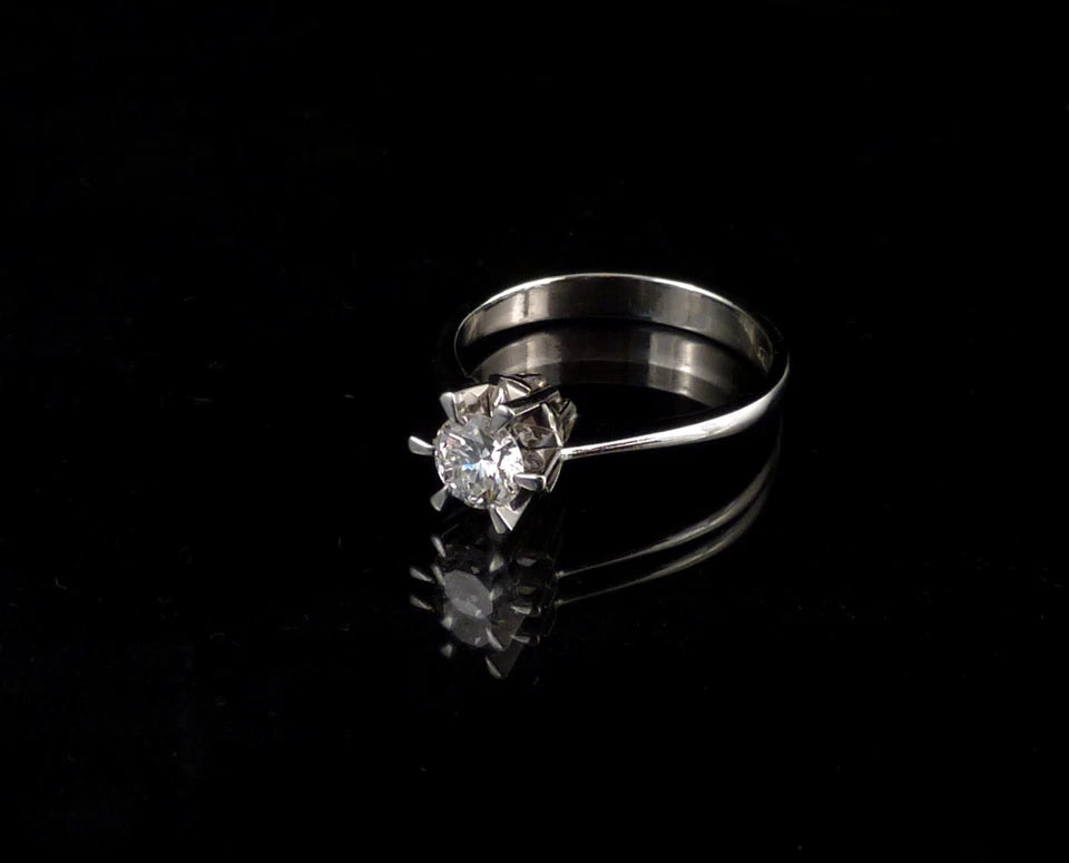 0,50ct(Si) Diamantring aus 750er 18kt Weißgold Gr. 55 17,5mm Damen Weißgoldring Brillantring