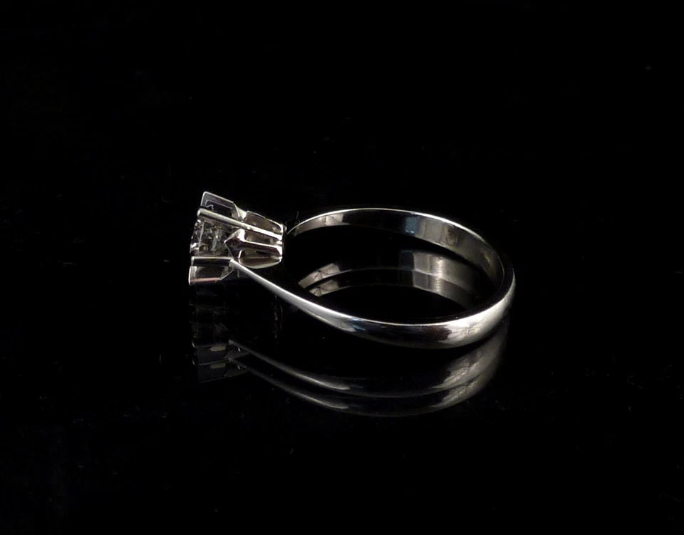 0,50ct(Si) Diamantring aus 750er 18kt Weißgold Gr. 55 17,5mm Damen Weißgoldring Brillantring